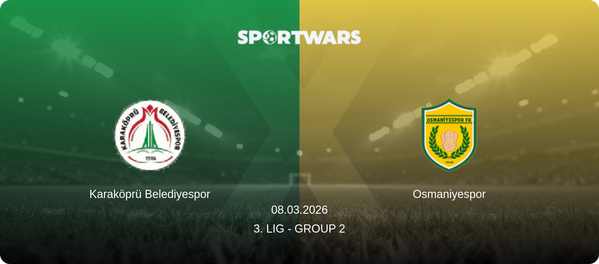 Karaköprü Belediyespor — Osmaniyespor, 08.03.2026 — 3. Lig - Group 2 (match preview)