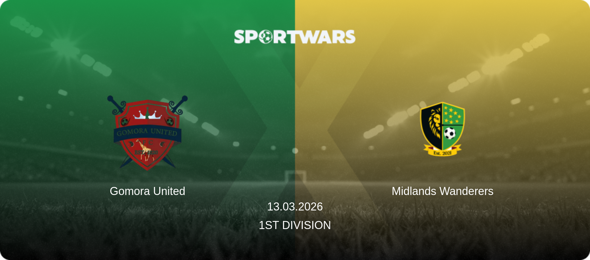 Gomora United — Midlands Wanderers, 13.03.2026 — 1st Division (match preview)