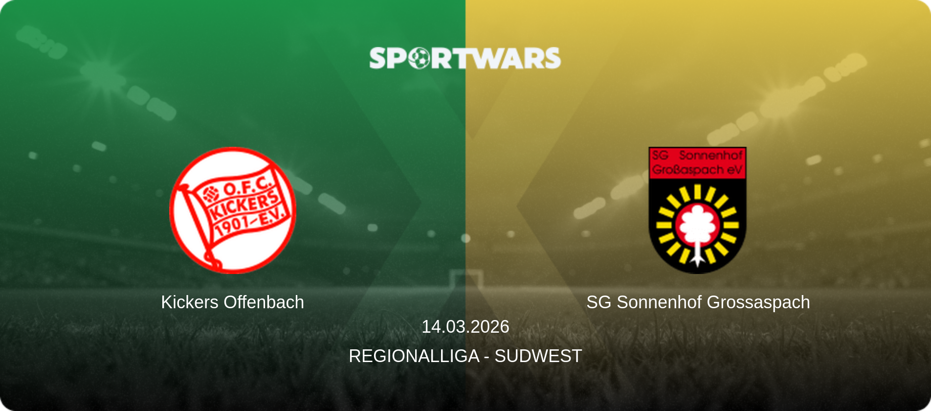 Kickers Offenbach — SG Sonnenhof Grossaspach, 14.03.2026 — Regionalliga - SudWest (match preview)