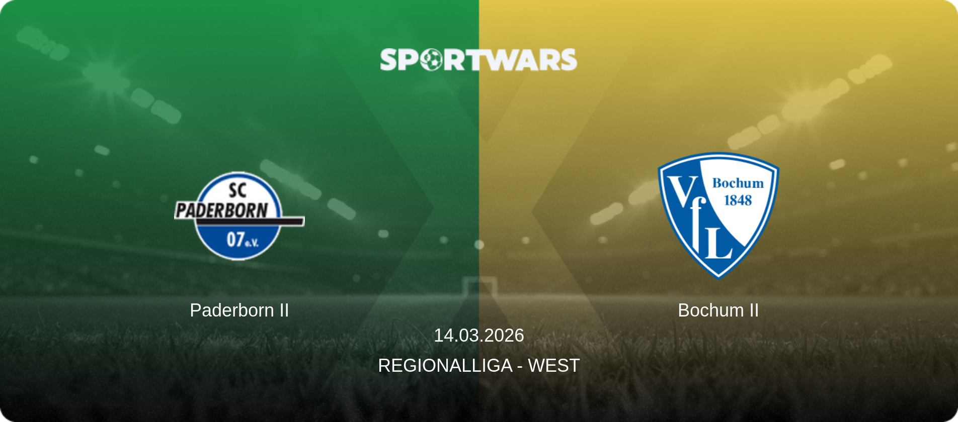 Paderborn II — Bochum II, 14.03.2026 — Regionalliga - West (match preview)