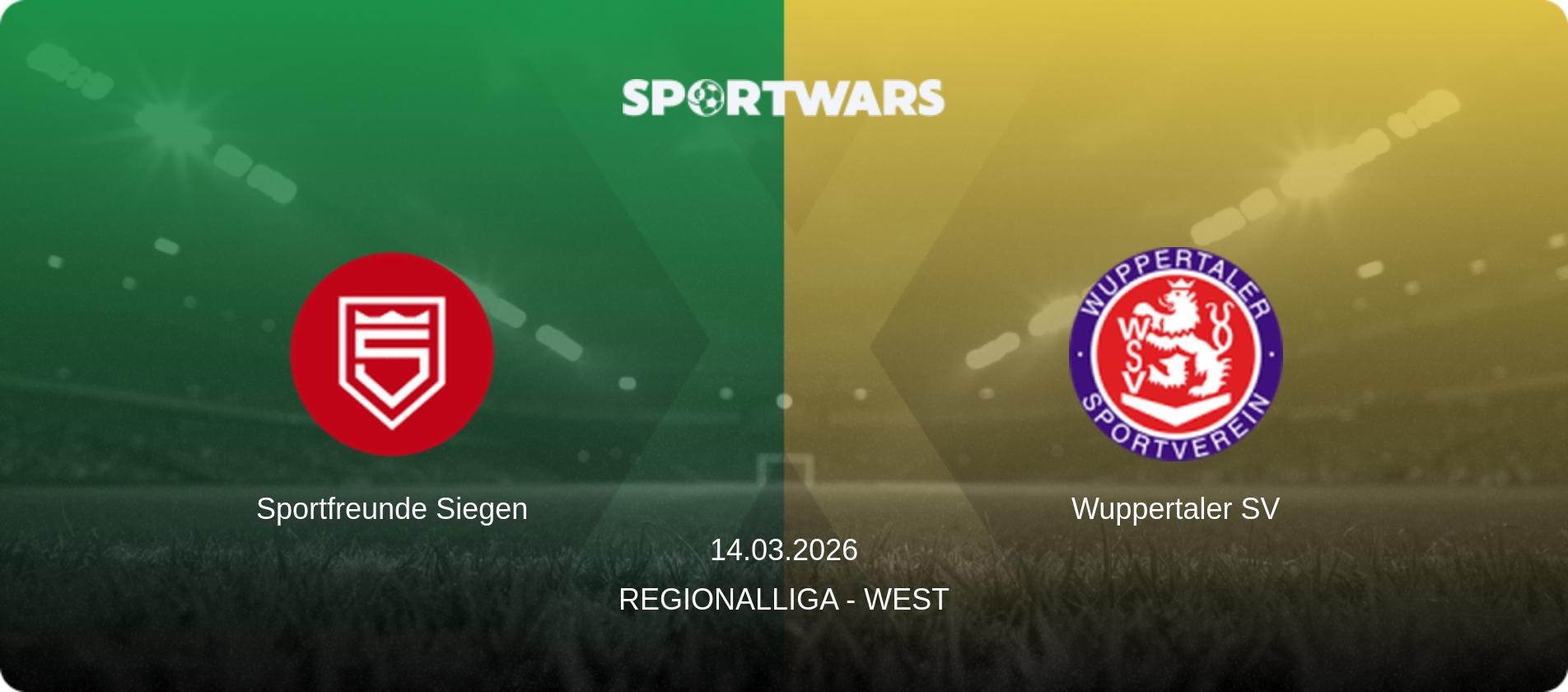 Sportfreunde Siegen — Wuppertaler SV, 14.03.2026 — Regionalliga - West (match preview)