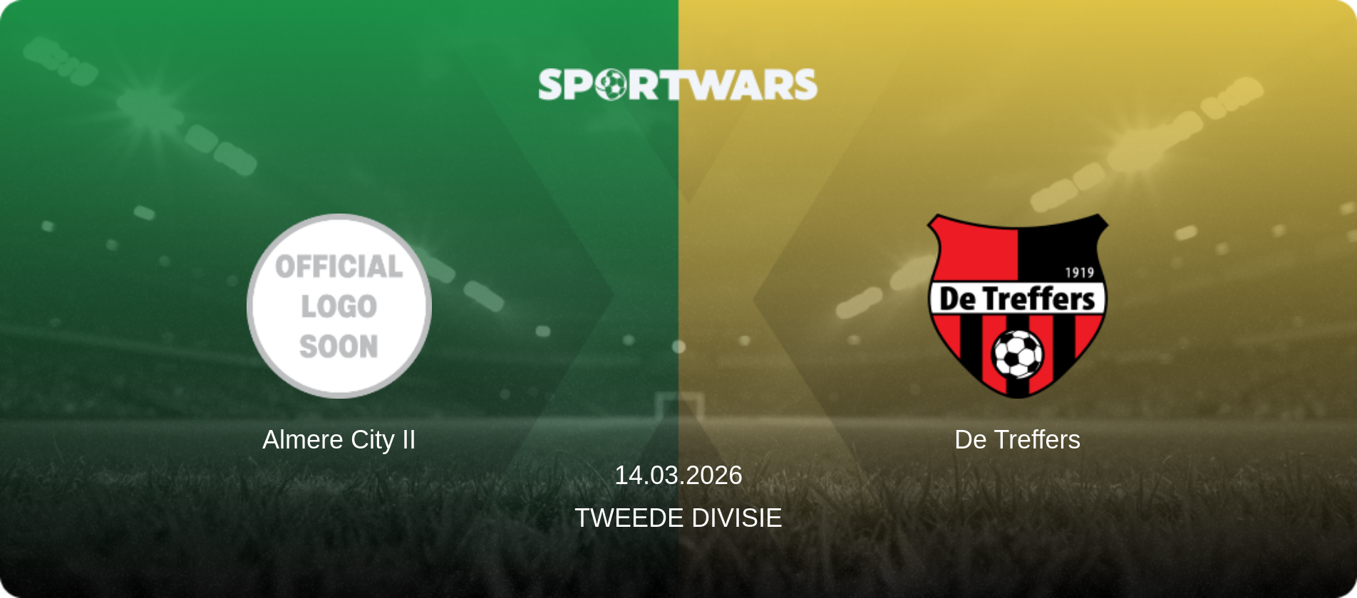 Almere City II — De Treffers, 14.03.2026 — Tweede Divisie (match preview)