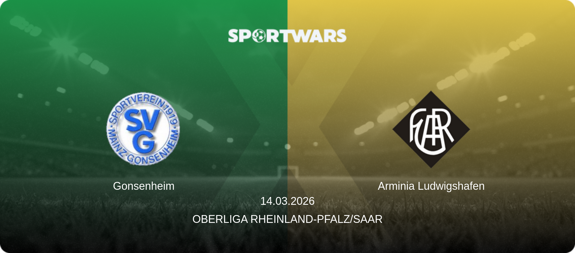 Gonsenheim — Arminia Ludwigshafen, 14.03.2026 — Oberliga Rheinland-Pfalz/Saar (match preview)