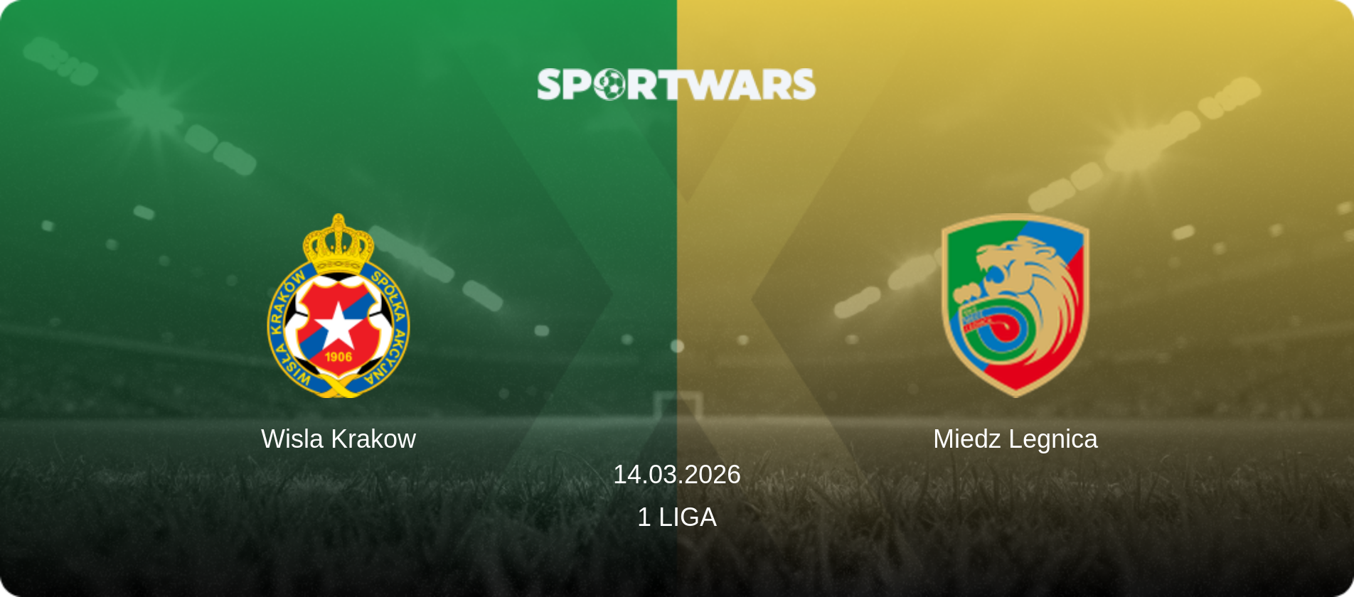 Wisla Krakow — Miedz Legnica, 14.03.2026 — 1 Liga (match preview)