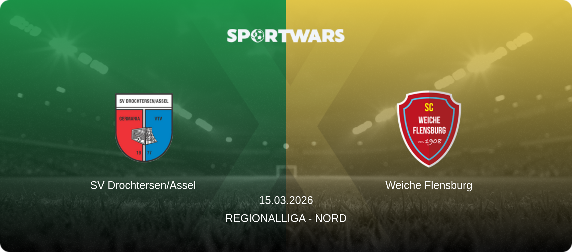 SV Drochtersen/Assel — Weiche Flensburg, 15.03.2026 — Regionalliga - Nord (match preview)