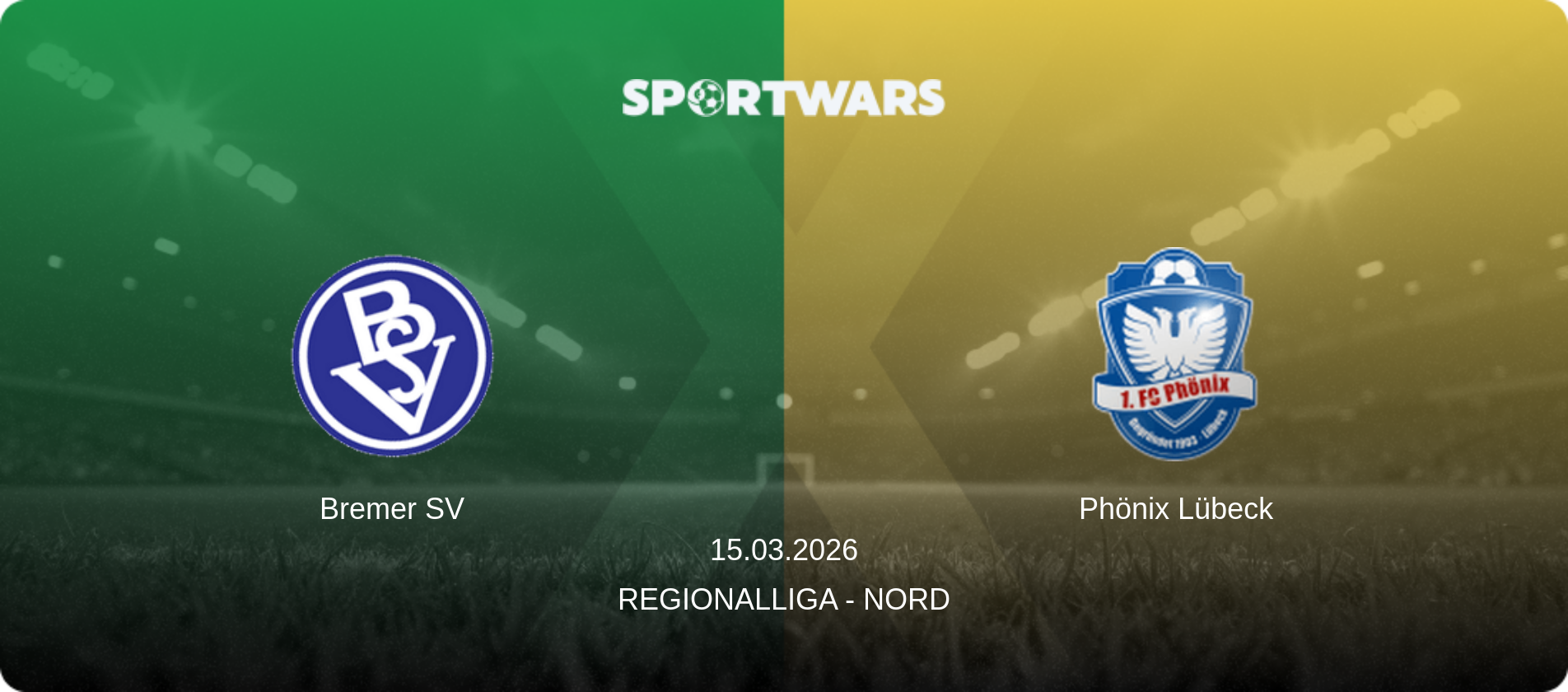 Bremer SV — Phönix Lübeck, 15.03.2026 — Regionalliga - Nord (match preview)