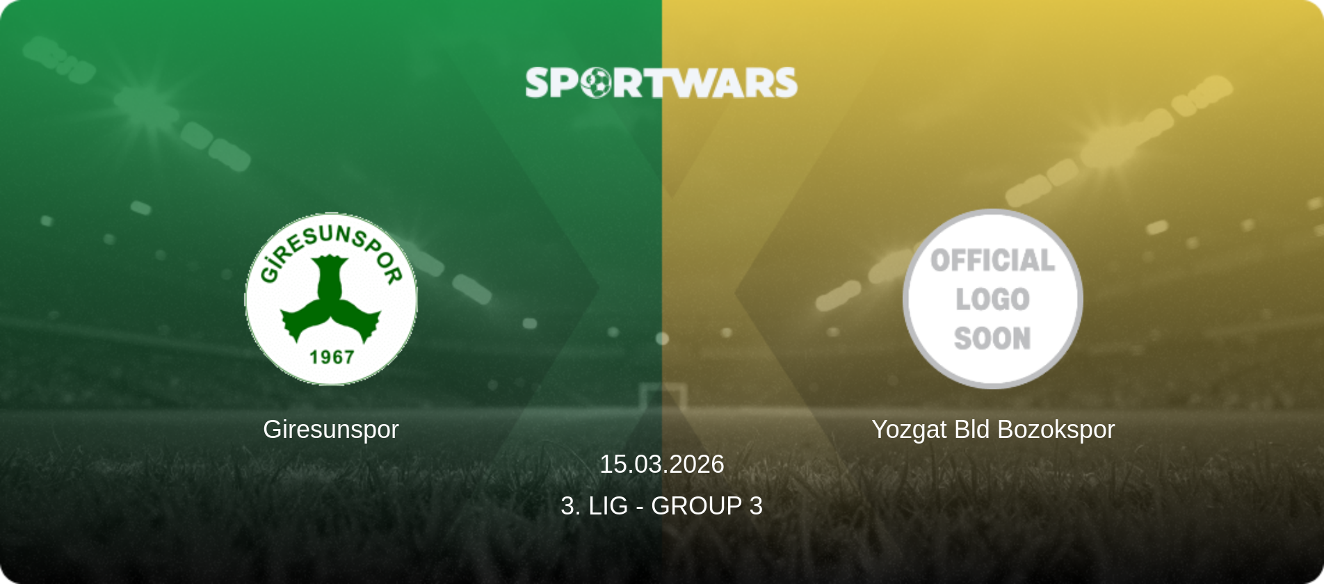 Giresunspor — Yozgat Bld Bozokspor, 15.03.2026 — 3. Lig - Group 3 (match preview)