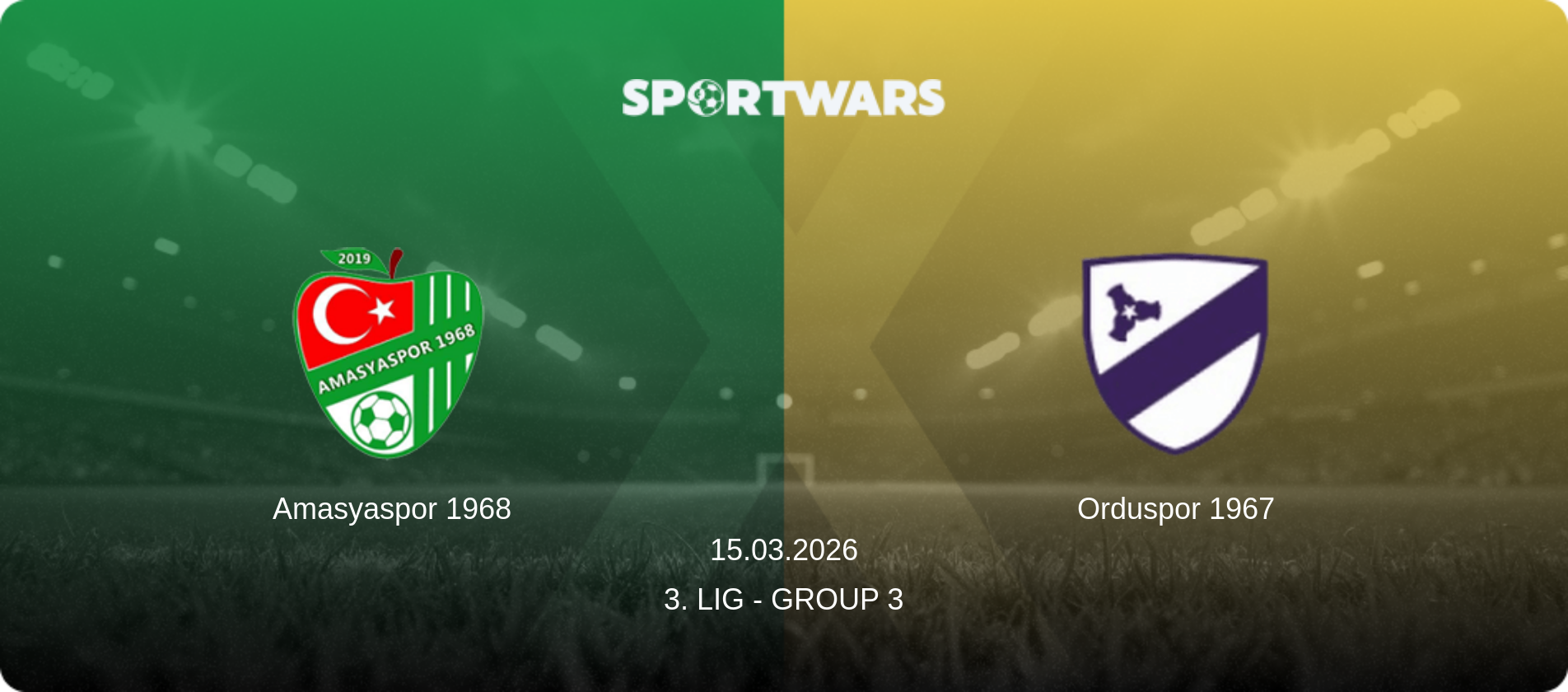 Amasyaspor 1968 — Orduspor 1967, 15.03.2026 — 3. Lig - Group 3 (match preview)