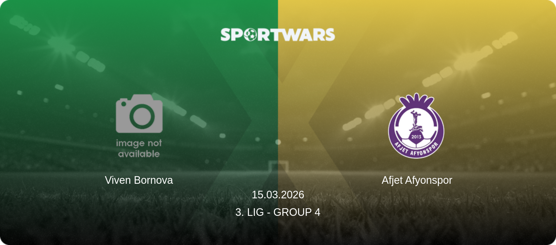 Viven Bornova — Afjet Afyonspor, 15.03.2026 — 3. Lig - Group 4 (match preview)