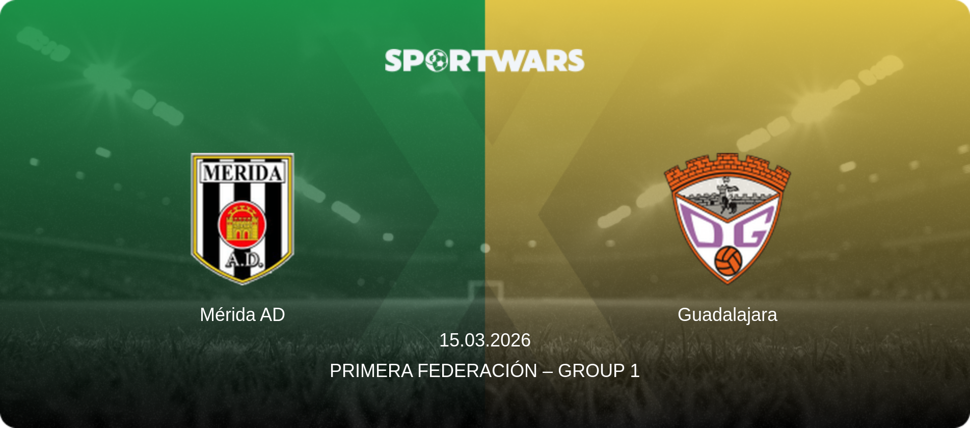 Mérida AD — Guadalajara, 15.03.2026 — Primera Federación – Group 1 (match preview)