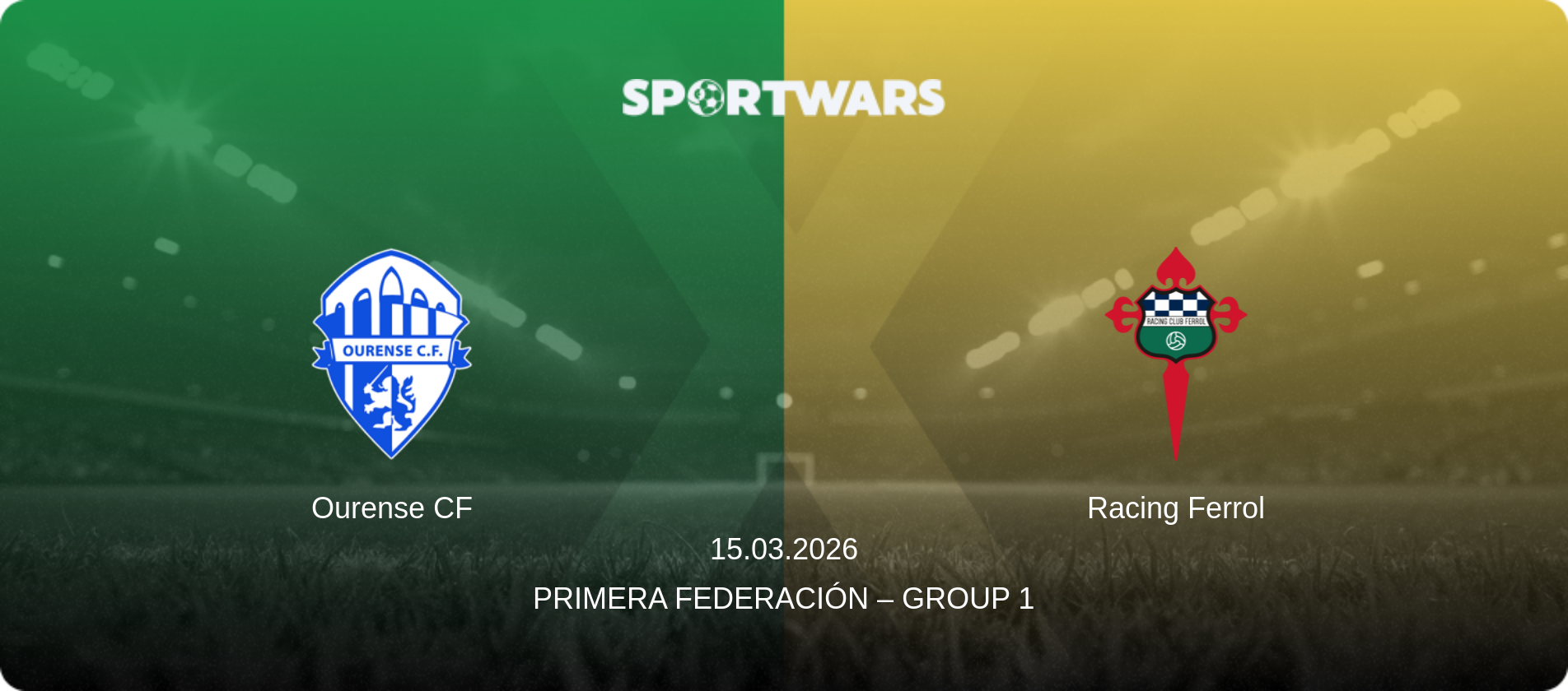 Ourense CF — Racing Ferrol, 15.03.2026 — Primera Federación – Group 1 (match preview)
