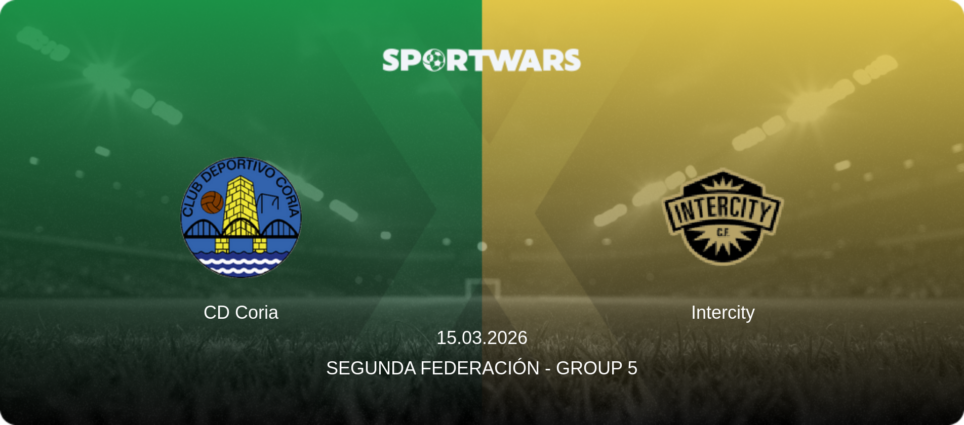CD Coria — Intercity, 15.03.2026 — Segunda Federación - Group 5 (match preview)