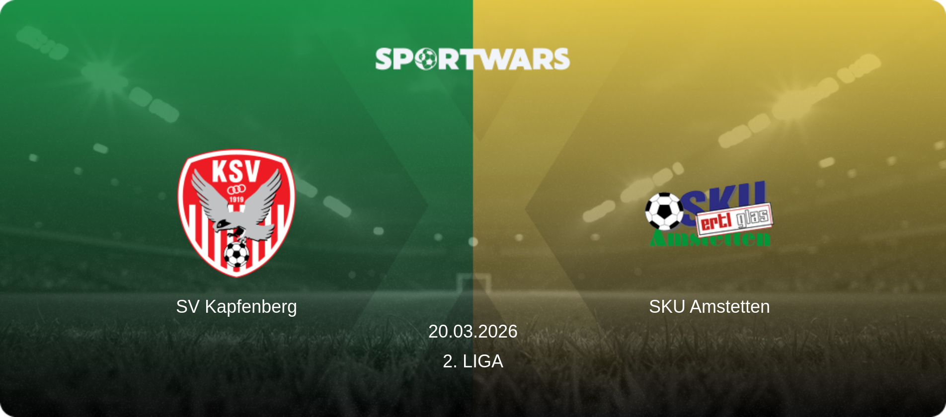 SV Kapfenberg — SKU Amstetten, 20.03.2026 — 2. Liga (match preview)