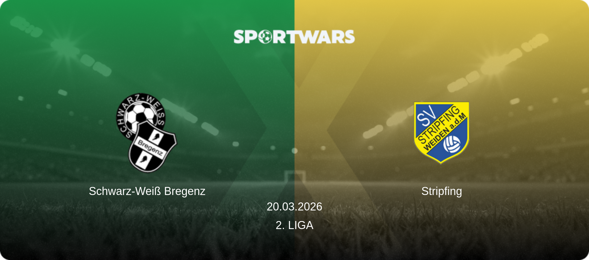 Schwarz-Weiß Bregenz — Stripfing, 20.03.2026 — 2. Liga (match preview)