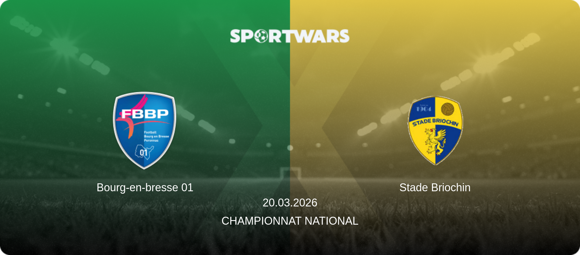Bourg-en-bresse 01 — Stade Briochin, 20.03.2026 — Championnat National (match preview)
