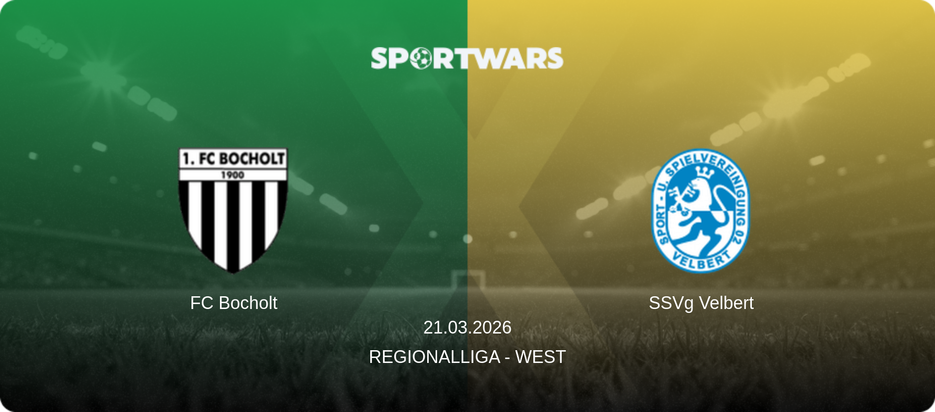 FC Bocholt — SSVg Velbert, 21.03.2026 — Regionalliga - West (match preview)