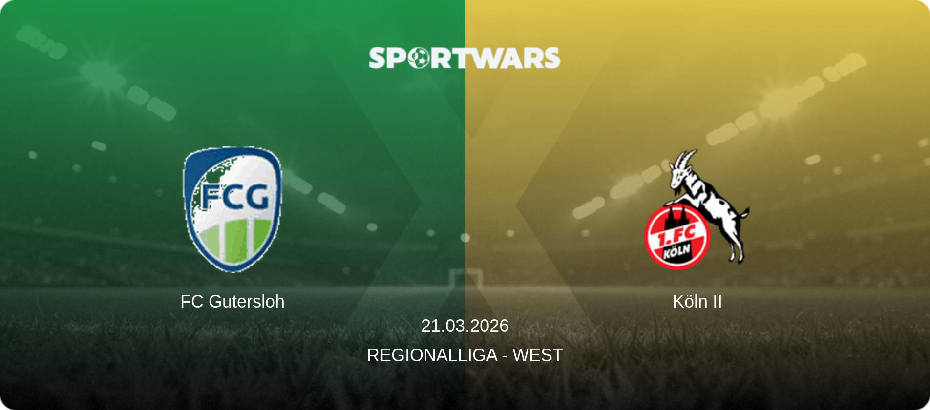 FC Gutersloh — Köln II, 21.03.2026 — Regionalliga - West (match preview)