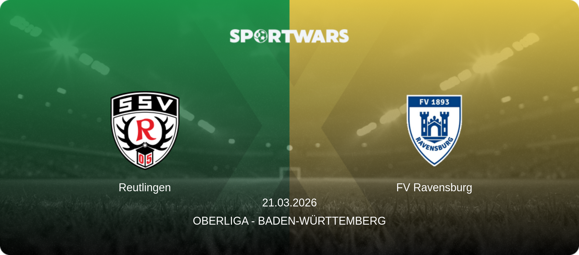 Reutlingen — FV Ravensburg, 21.03.2026 — Oberliga - Baden-Württemberg (match preview)