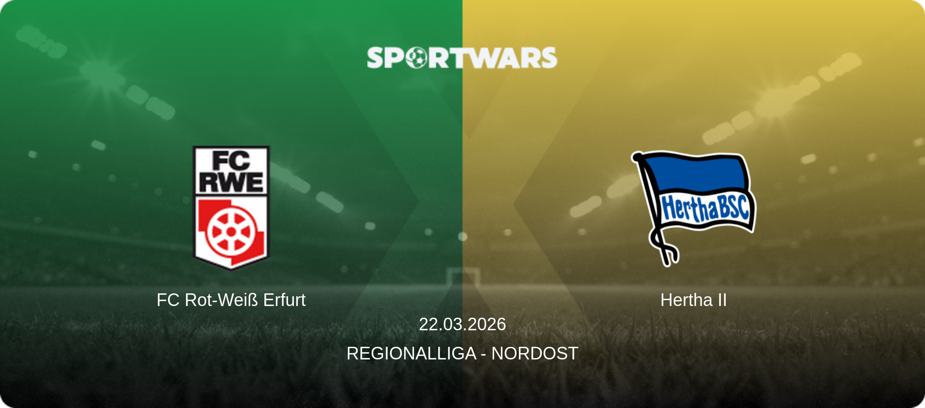 FC Rot-Weiß Erfurt — Hertha II, 22.03.2026 — Regionalliga - Nordost (match preview)