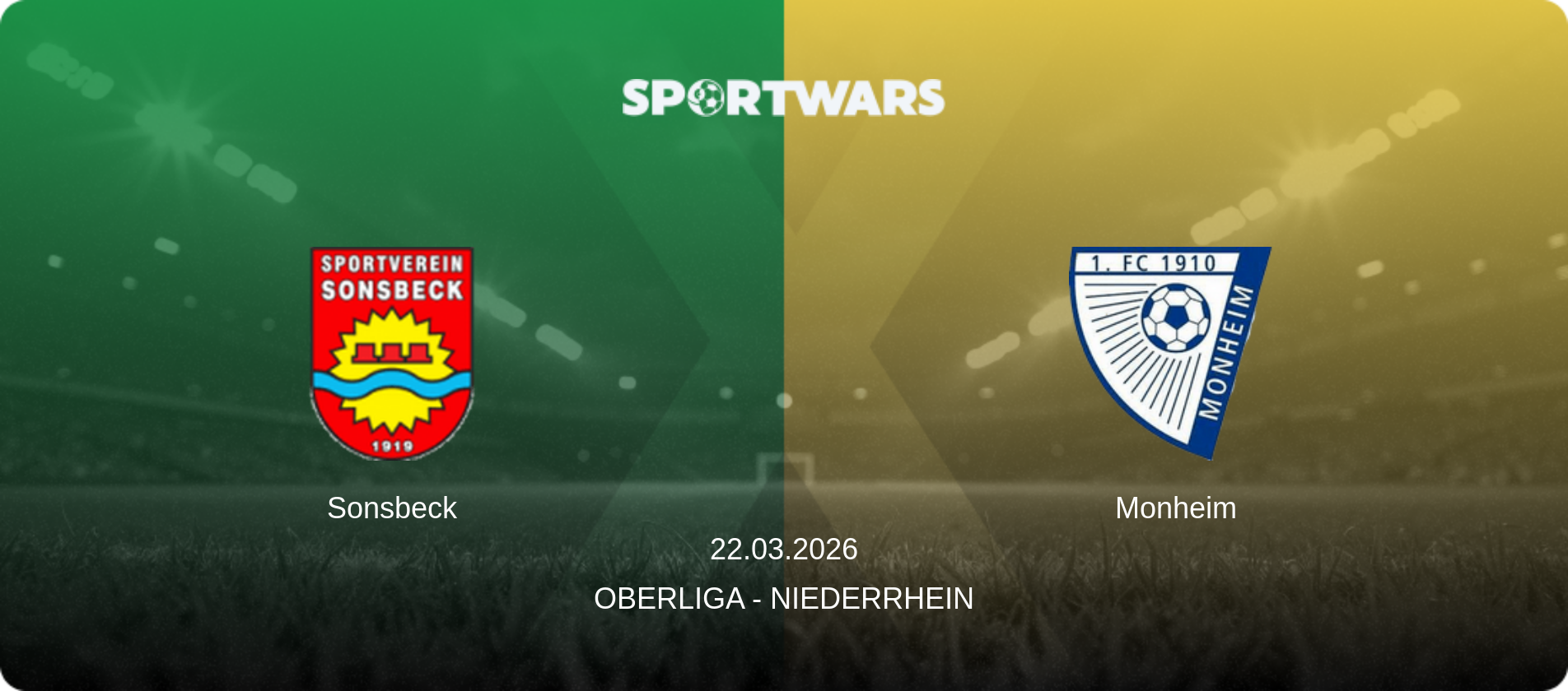 Sonsbeck — Monheim, 22.03.2026 — Oberliga - Niederrhein (match preview)