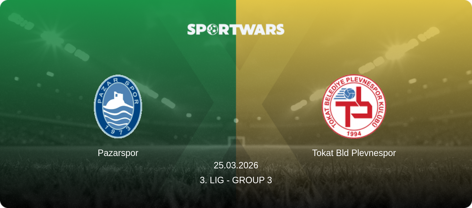 Pazarspor — Tokat Bld Plevnespor, 25.03.2026 — 3. Lig - Group 3 (match preview)