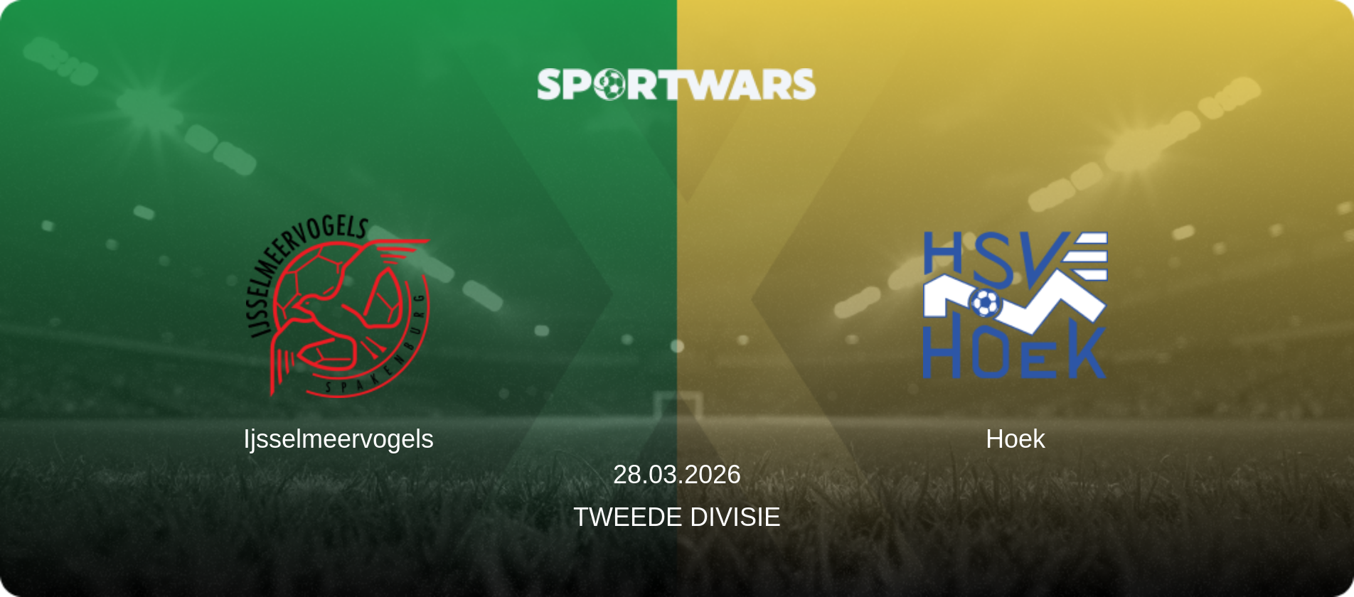 Ijsselmeervogels — Hoek, 28.03.2026 — Tweede Divisie (match preview)