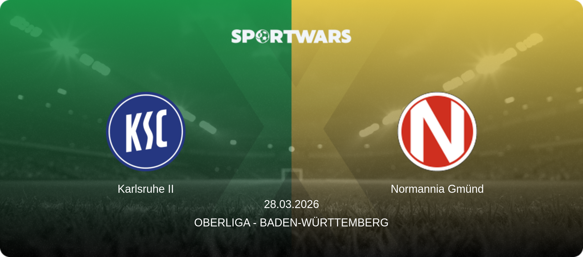 Karlsruhe II — Normannia Gmünd, 28.03.2026 — Oberliga - Baden-Württemberg (match preview)