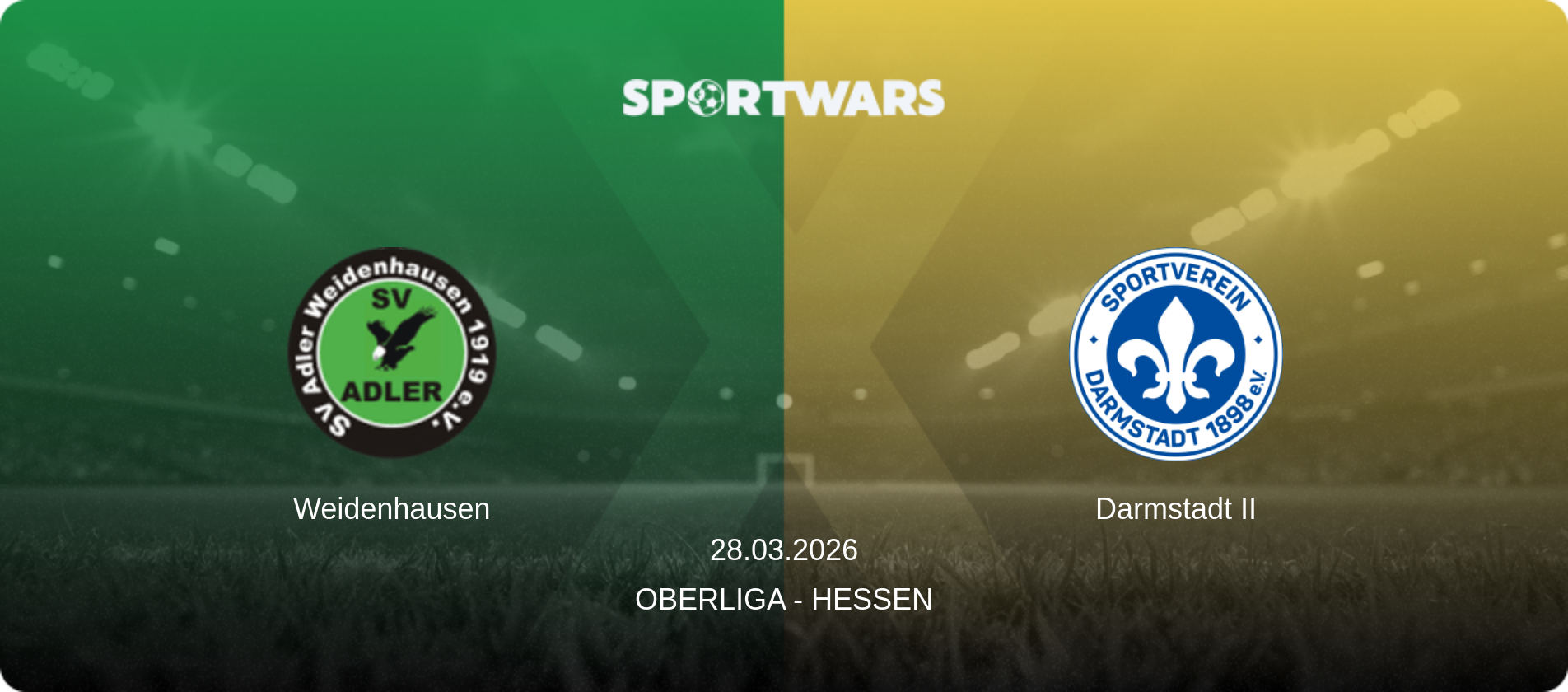 Weidenhausen — Darmstadt II, 28.03.2026 — Oberliga - Hessen (match preview)