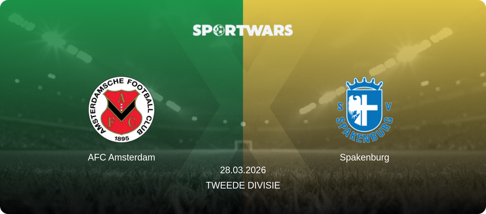 AFC Amsterdam — Spakenburg, 28.03.2026 — Tweede Divisie (match preview)
