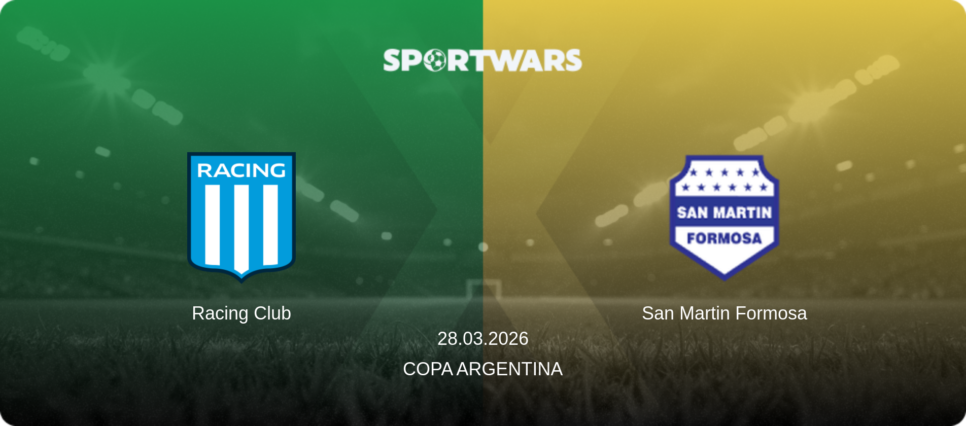 Racing Club — San Martin Formosa, 28.03.2026 — Copa Argentina (match preview)