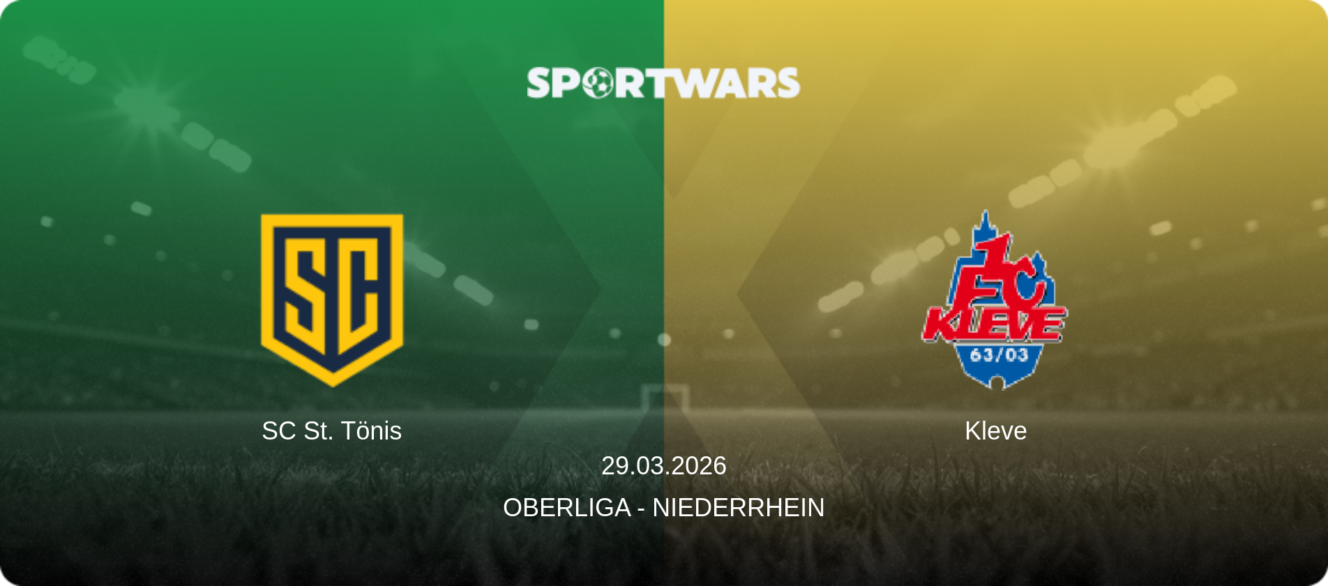 SC St. Tönis — Kleve, 29.03.2026 — Oberliga - Niederrhein (match preview)