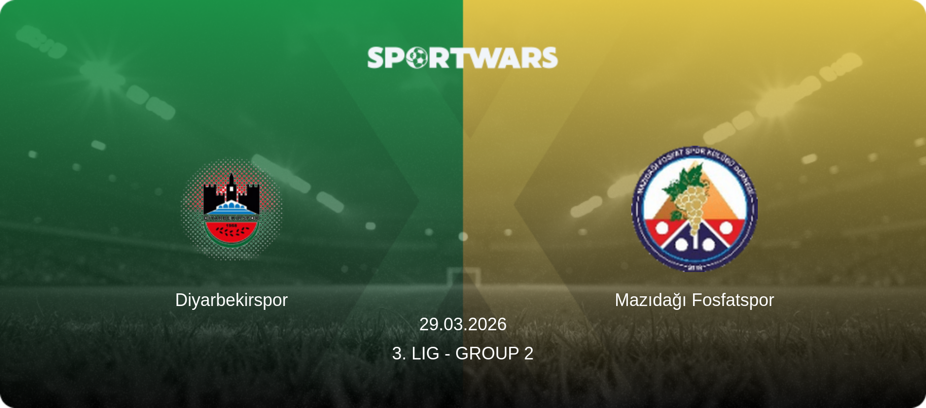 Diyarbekirspor — Mazıdağı Fosfatspor, 29.03.2026 — 3. Lig - Group 2 (match preview)