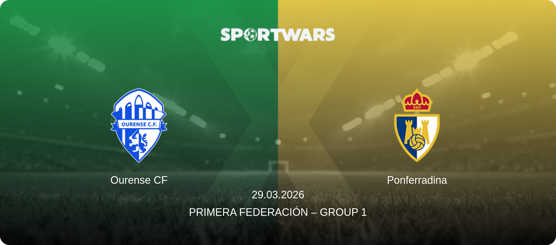Ourense CF — Ponferradina, 29.03.2026 — Primera Federación – Group 1 (match preview)