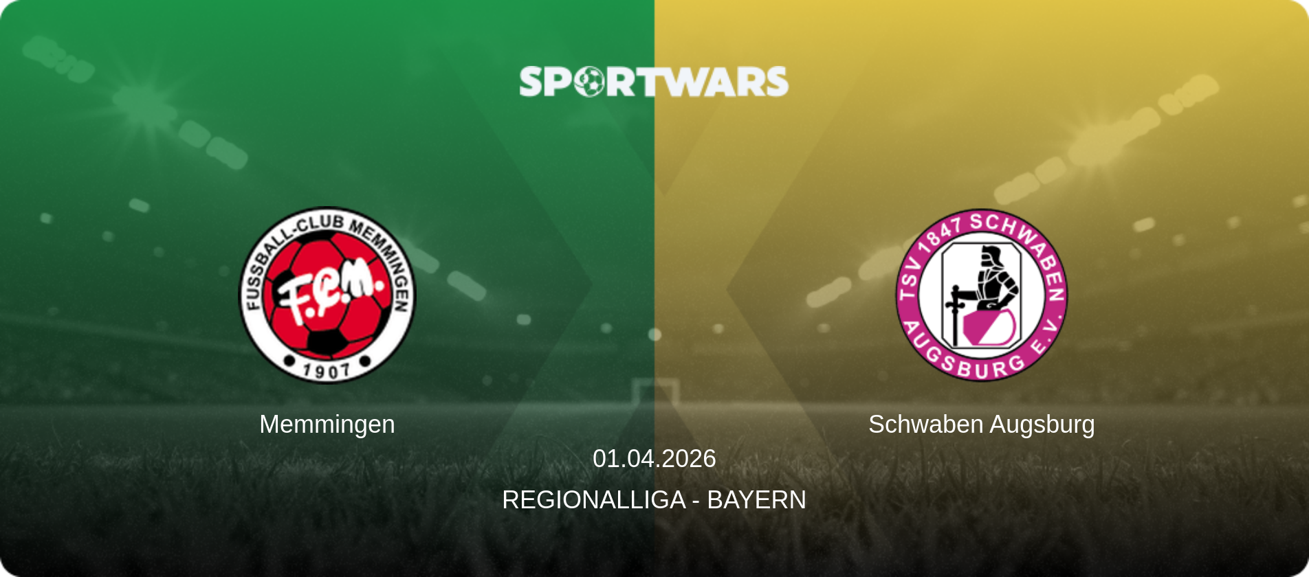 Memmingen — Schwaben Augsburg, 01.04.2026 — Regionalliga - Bayern (match preview)