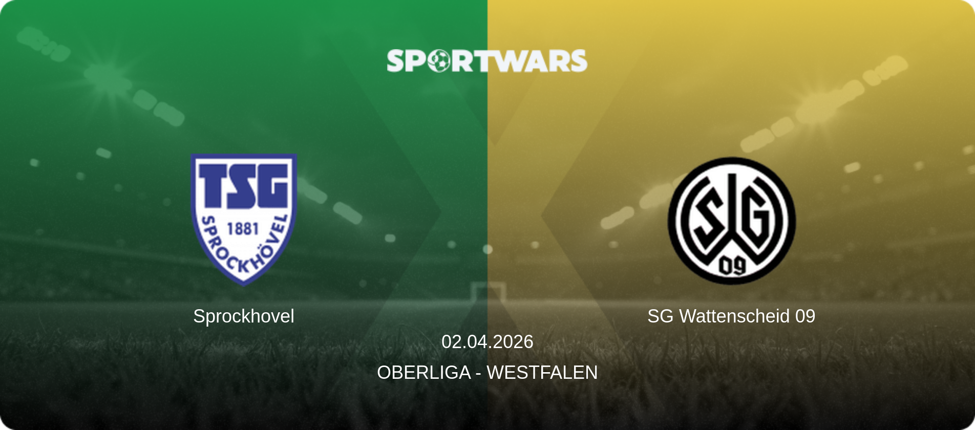 Sprockhovel — SG Wattenscheid 09, 02.04.2026 — Oberliga - Westfalen (match preview)