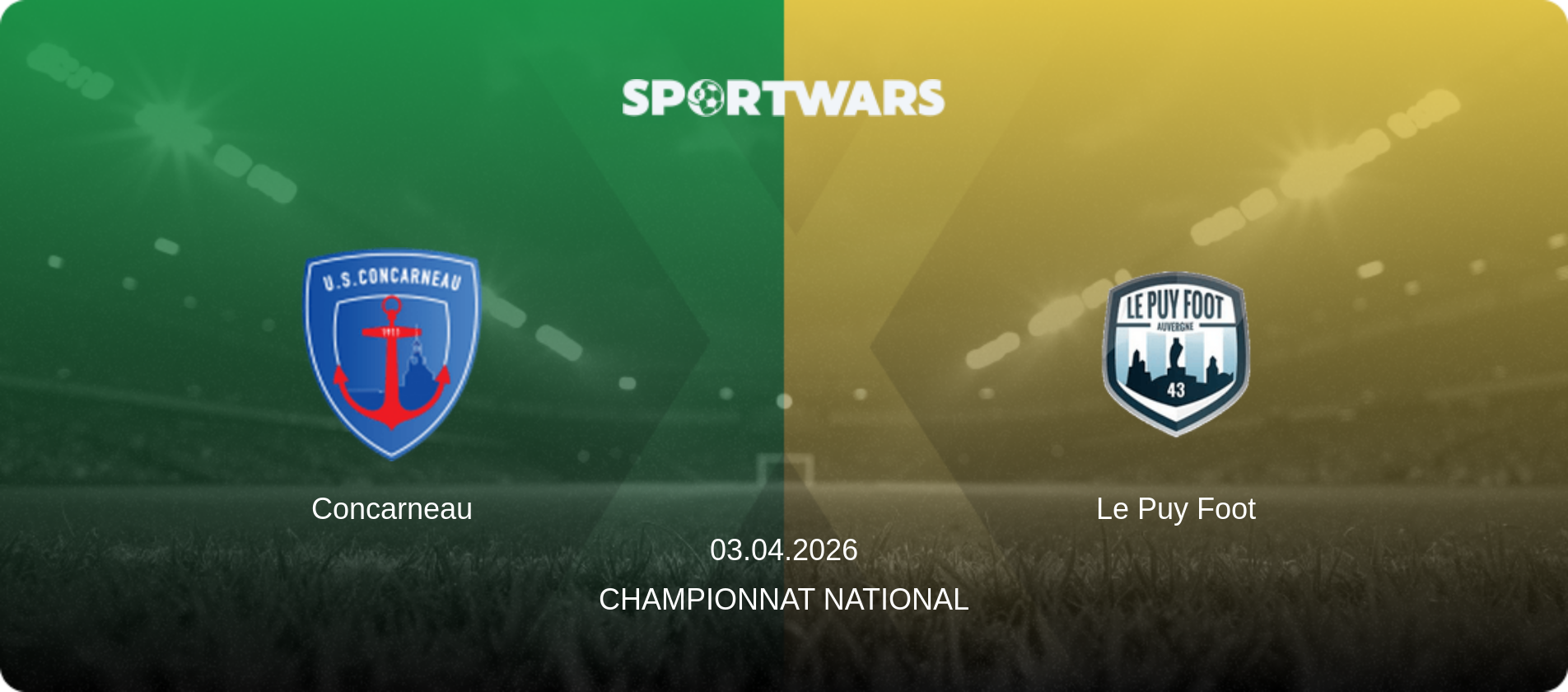 Concarneau — Le Puy Foot, 03.04.2026 — Championnat National (match preview)