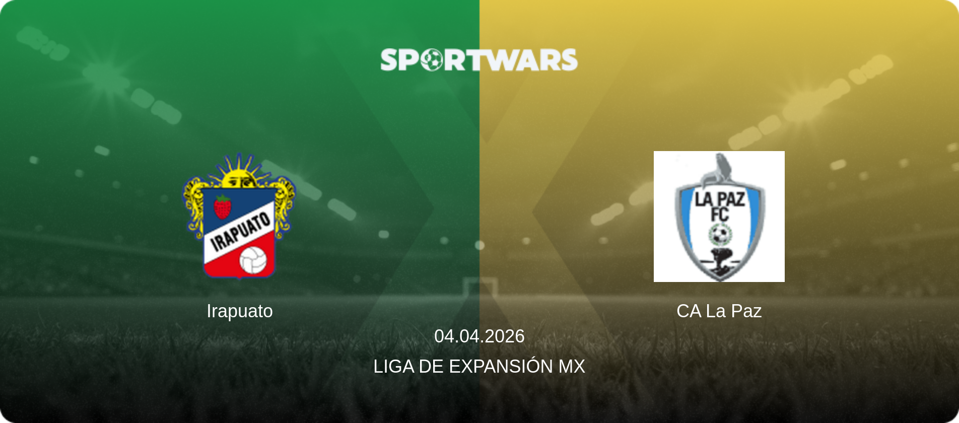 Irapuato — CA La Paz, 04.04.2026 — Liga de Expansión MX (match preview)