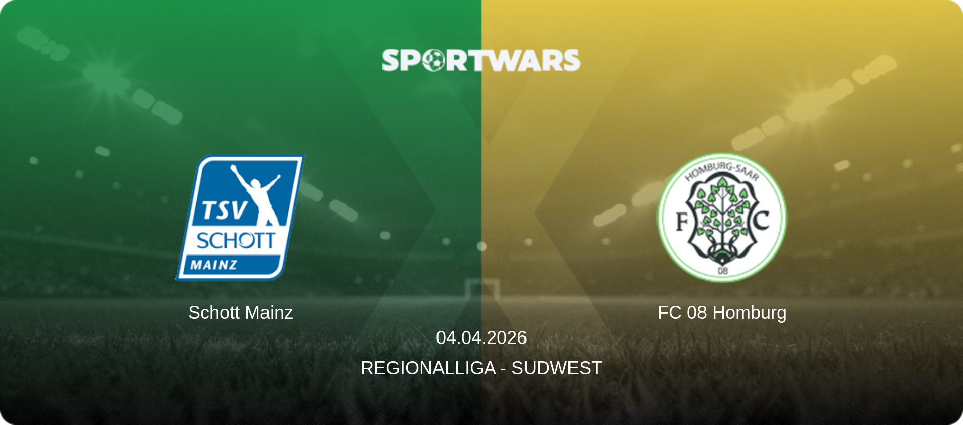 Schott Mainz — FC 08 Homburg, 04.04.2026 — Regionalliga - SudWest (match preview)