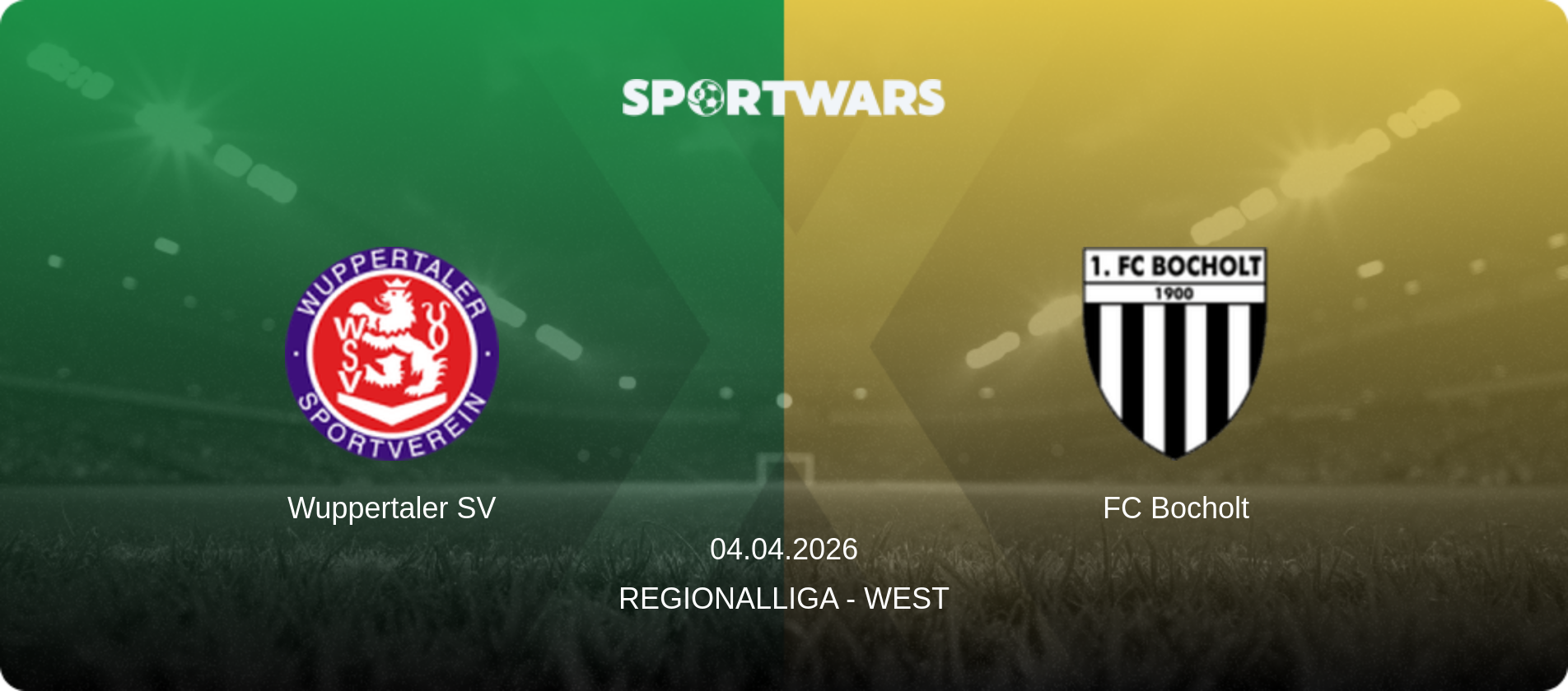 Wuppertaler SV — FC Bocholt, 04.04.2026 — Regionalliga - West (match preview)
