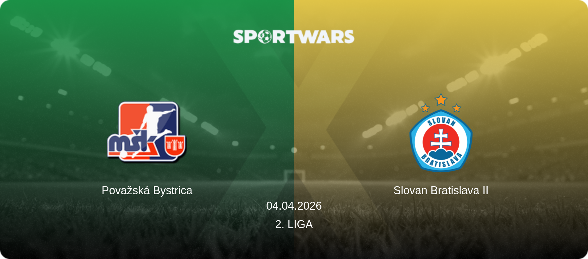 Považská Bystrica — Slovan Bratislava II, 04.04.2026 — 2. Liga (match preview)