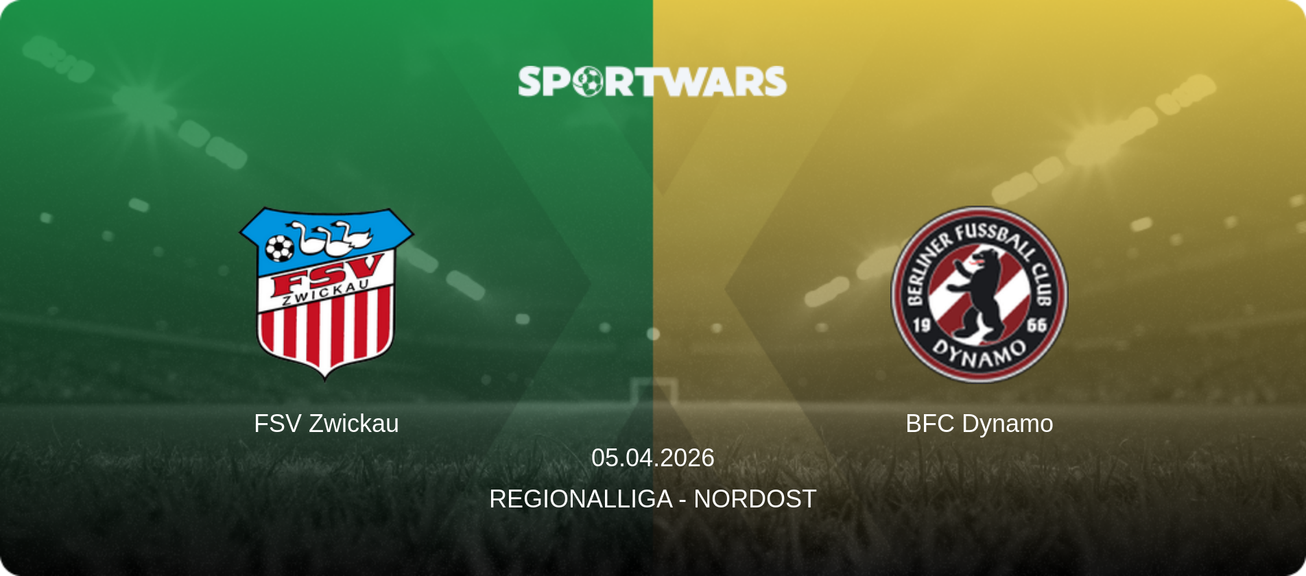 FSV Zwickau — BFC Dynamo, 05.04.2026 — Regionalliga - Nordost (match preview)