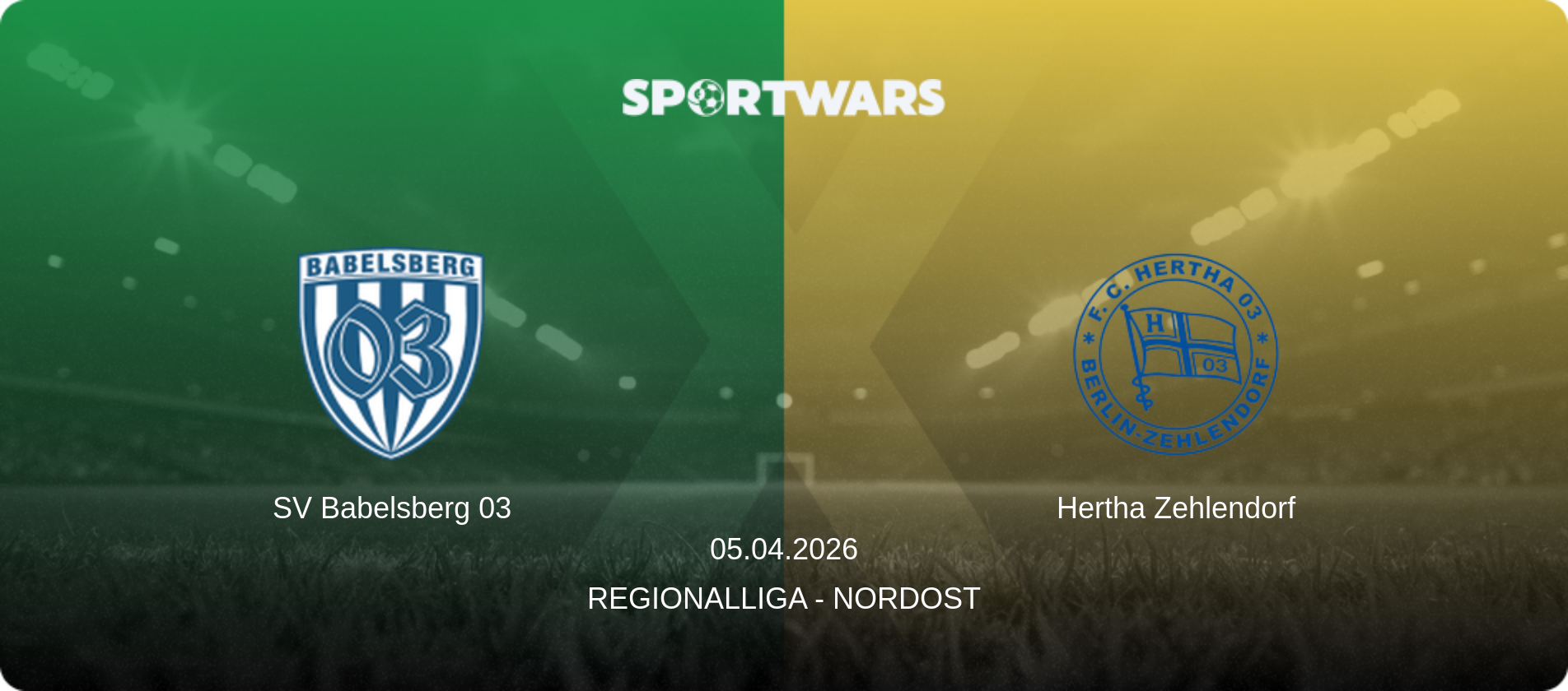 SV Babelsberg 03 — Hertha Zehlendorf, 05.04.2026 — Regionalliga - Nordost (match preview)