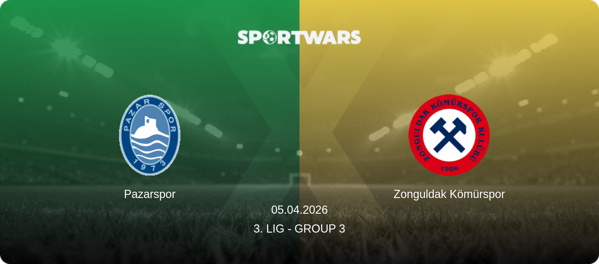 Pazarspor — Zonguldak Kömürspor, 05.04.2026 — 3. Lig - Group 3 (match preview)
