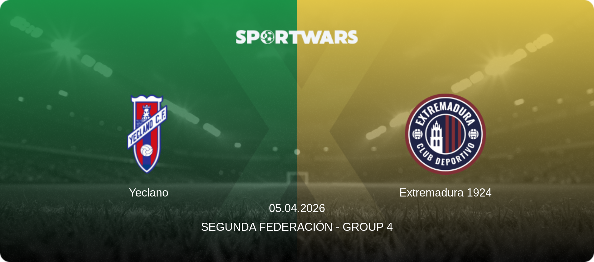 Yeclano — Extremadura 1924, 05.04.2026 — Segunda Federación - Group 4 (match preview)