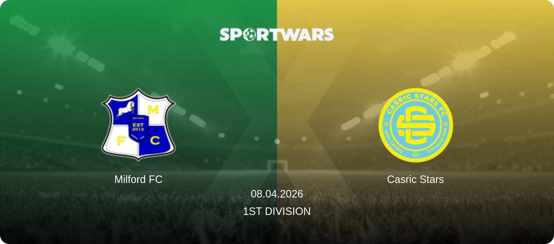 Milford FC — Casric Stars, 08.04.2026 — 1st Division (match preview)