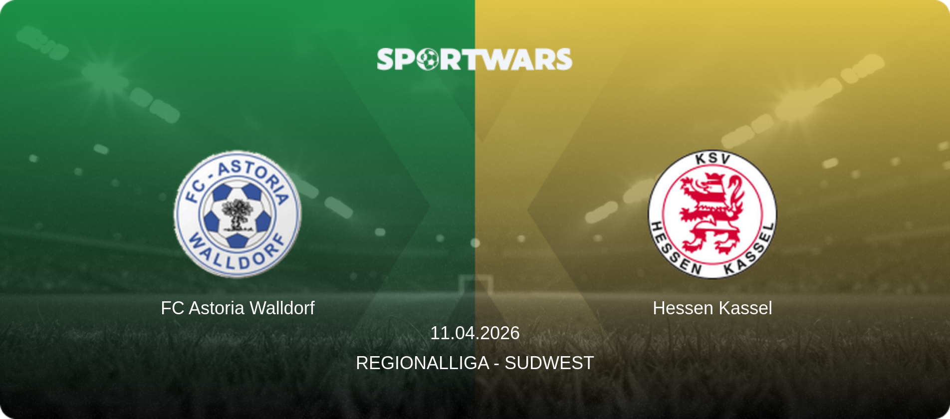 FC Astoria Walldorf — Hessen Kassel, 11.04.2026 — Regionalliga - SudWest (match preview)