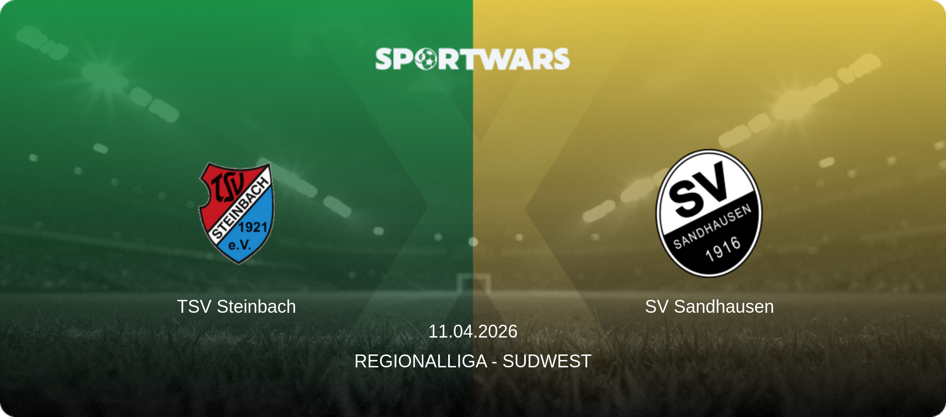 TSV Steinbach — SV Sandhausen, 11.04.2026 — Regionalliga - SudWest (match preview)