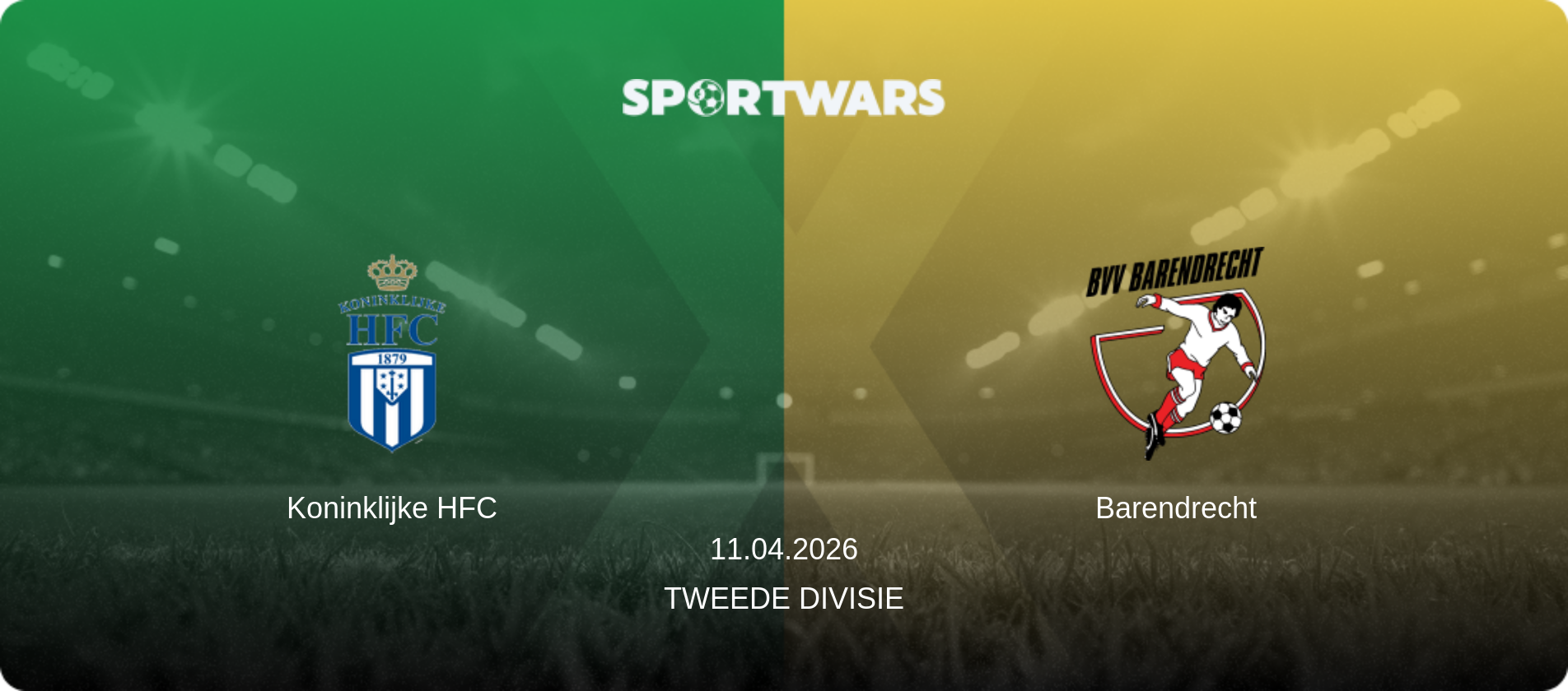 Koninklijke HFC — Barendrecht, 11.04.2026 — Tweede Divisie (match preview)