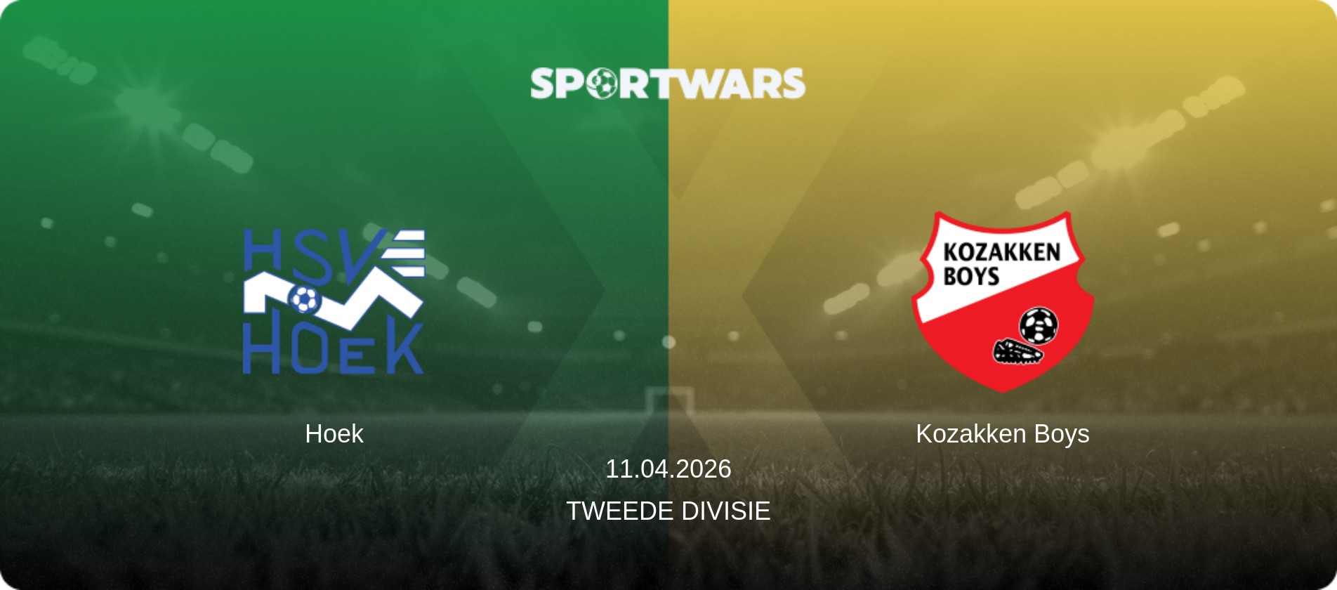 Hoek — Kozakken Boys, 11.04.2026 — Tweede Divisie (match preview)