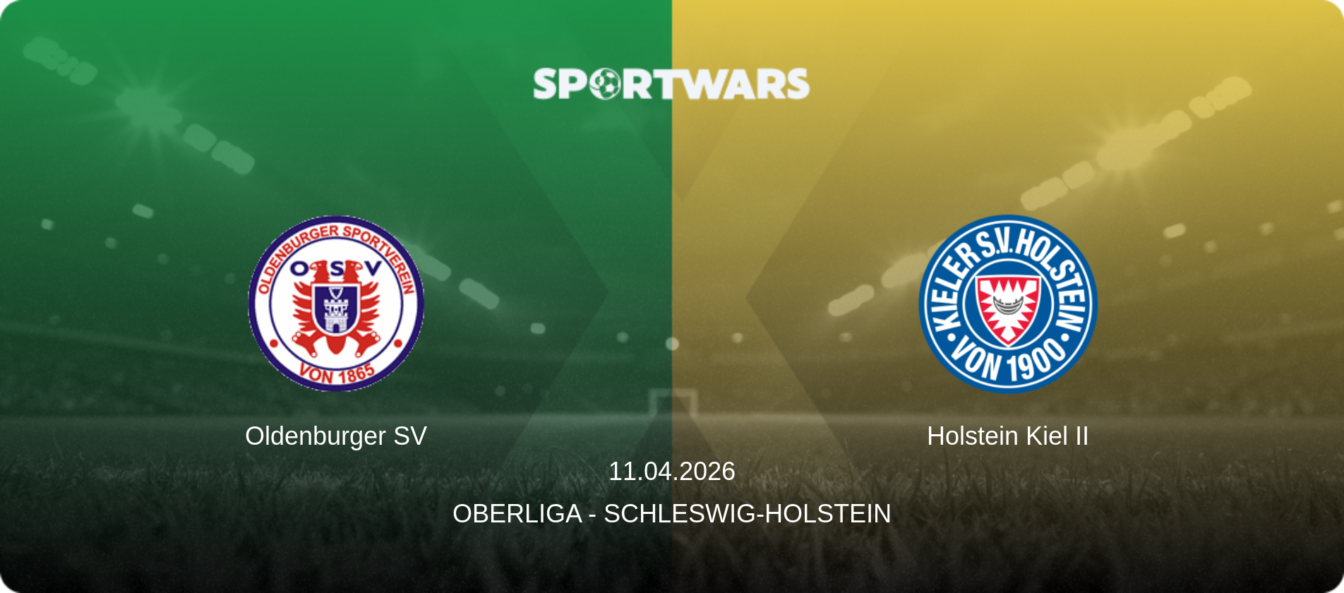 Oldenburger SV — Holstein Kiel II, 11.04.2026 — Oberliga - Schleswig-Holstein (match preview)
